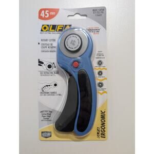 Olfa 45mm Ergonomic Rotary Cutter Pacific Blue